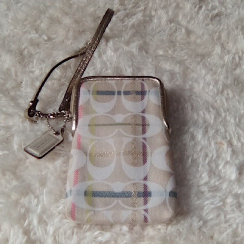 COACH Legacy pastel multicolor wristlet - Picture 7 of 12